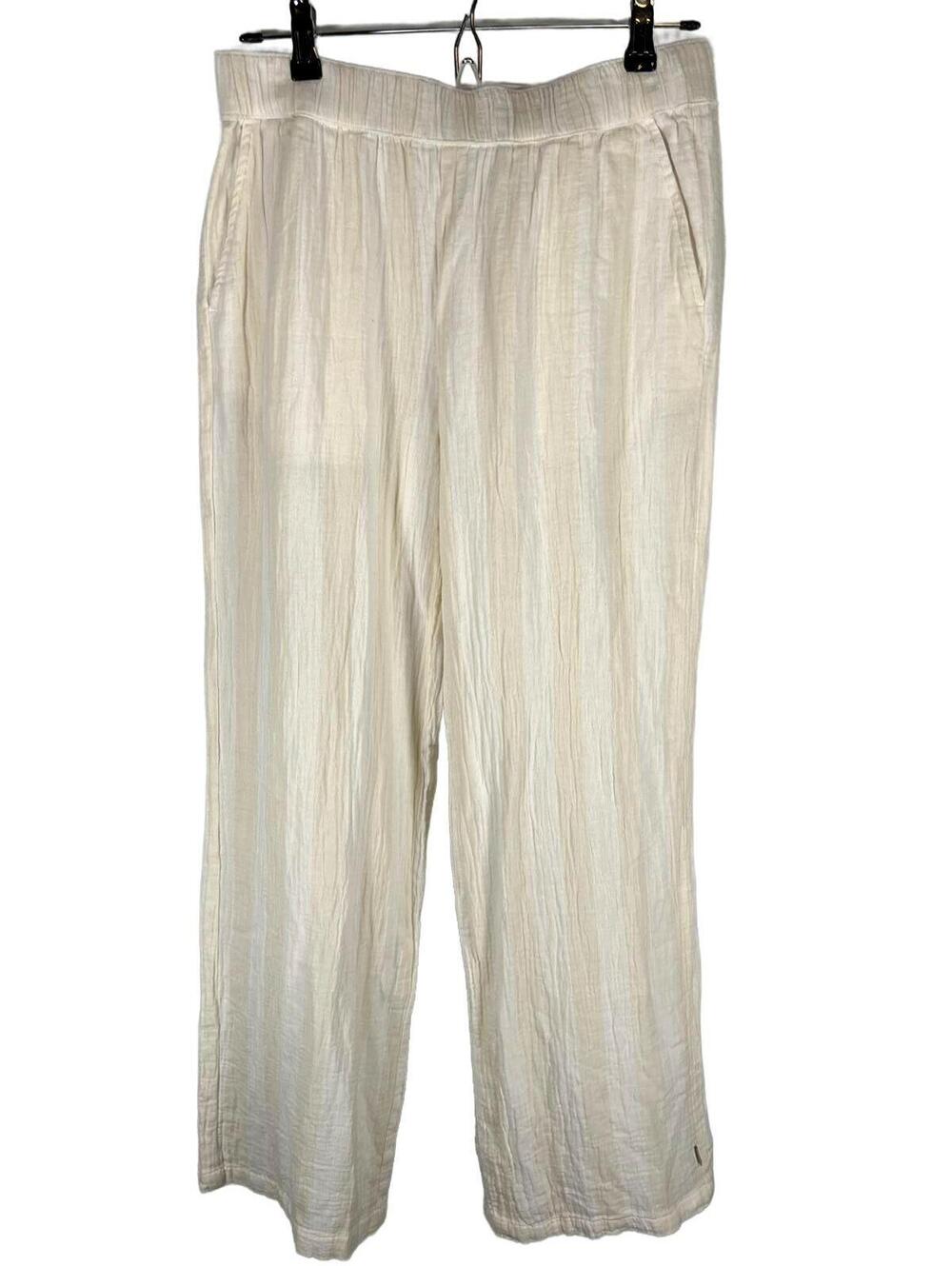 Brixton  Cotton Wide Leg Pants Coastal Resort Grandmother Boho Beachy Size S